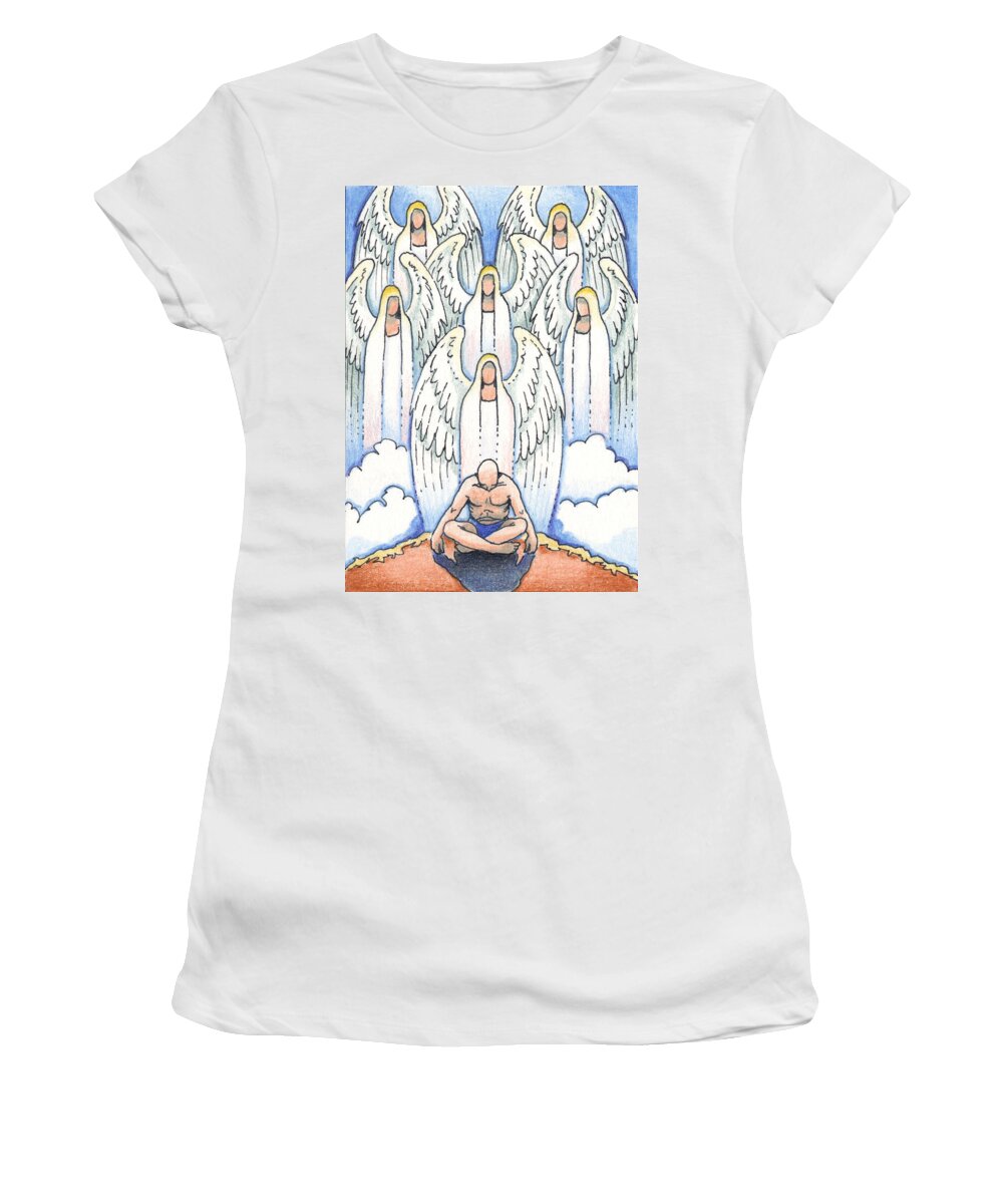 Atc Women's T-Shirt featuring the drawing A Simple Prayer by Amy S Turner