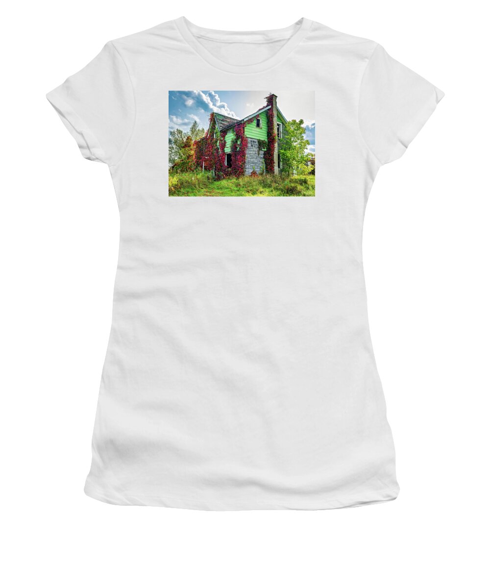 Ontario Women's T-Shirt featuring the photograph Abandoned Dreams - Autumn 2 by Steve Harrington