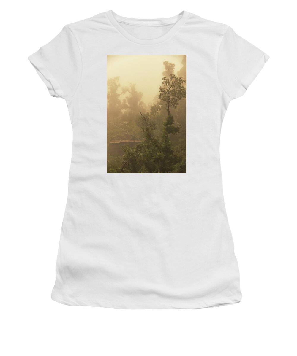 India Women's T-Shirt featuring the photograph Abandoned Shed by Rajiv Chopra