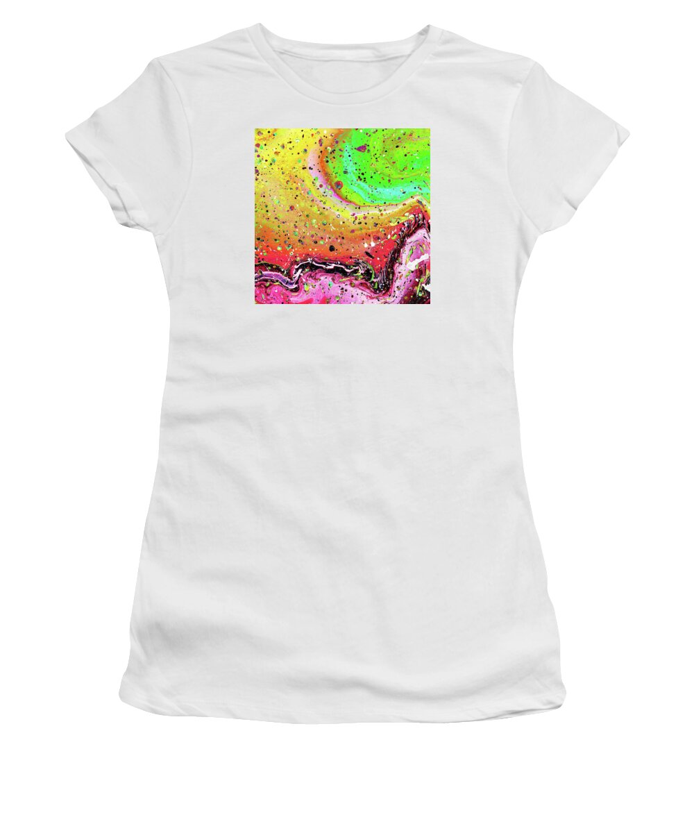 Abstract Women's T-Shirt featuring the mixed media Abrosia by Meghan Elizabeth