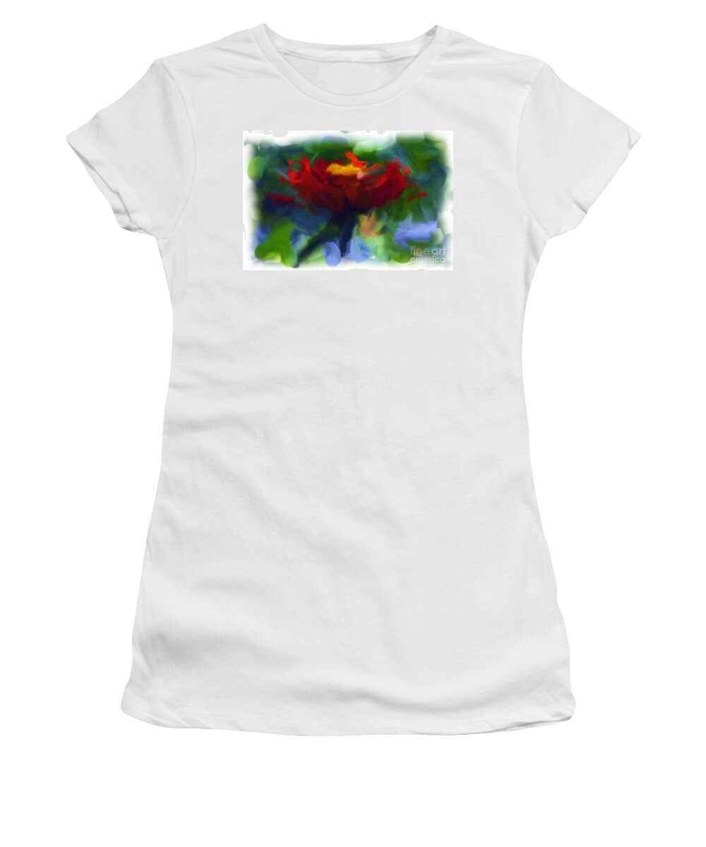 Abstract Women's T-Shirt featuring the photograph Abstract Flower Expressions 2 by Robyn King