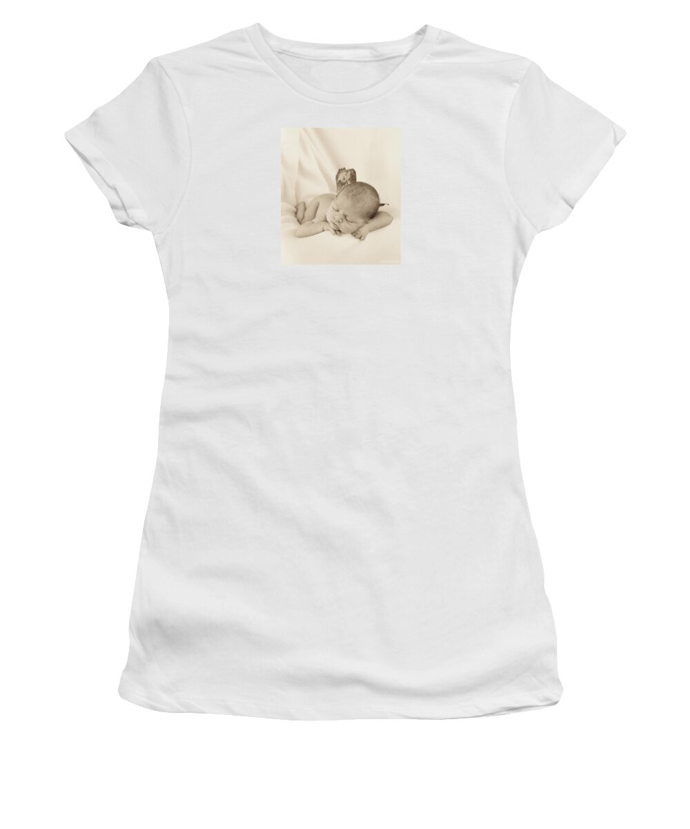 Sepia Women's T-Shirt featuring the photograph Aimee as a Fairy by Anne Geddes