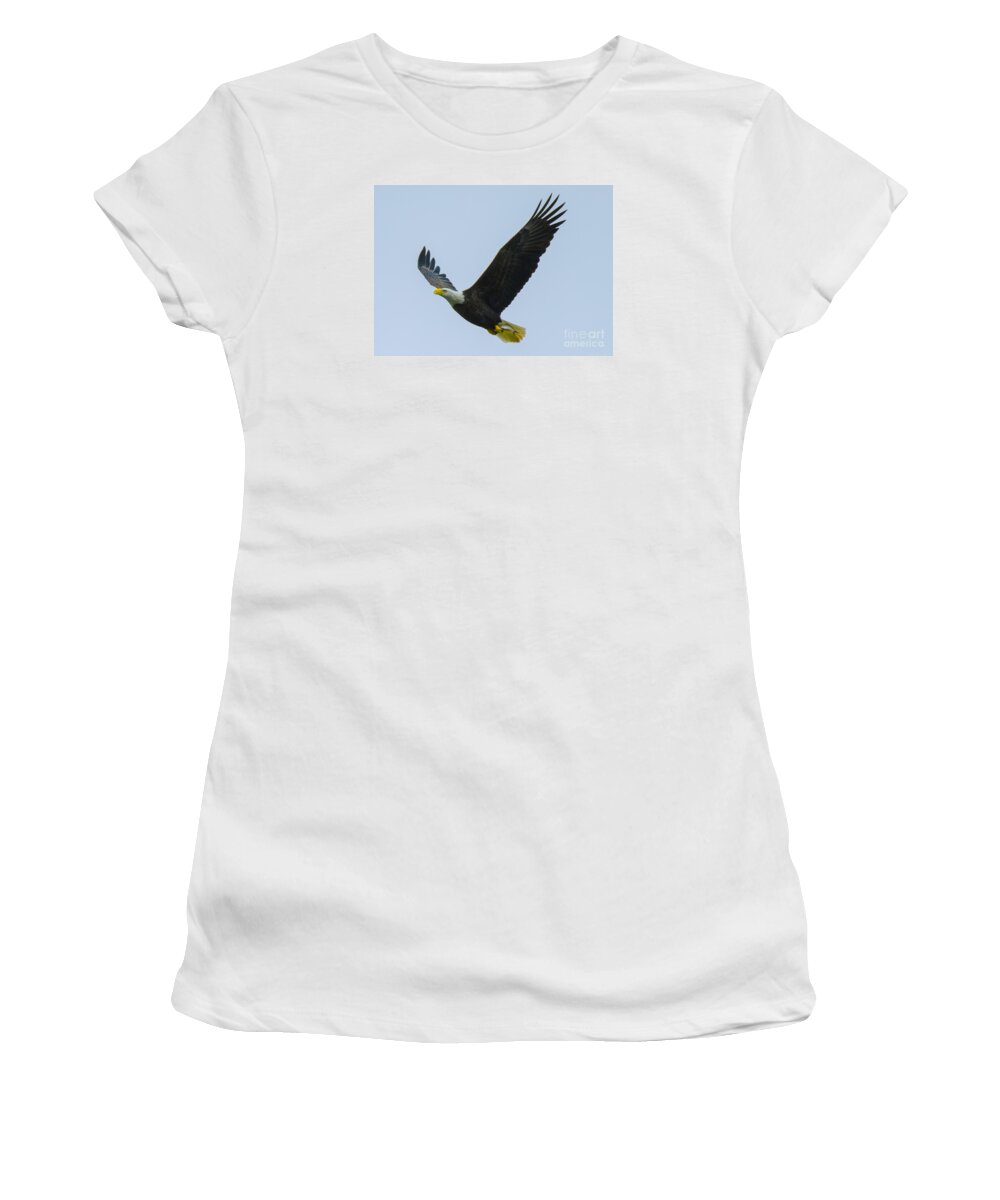 11nov15 Women's T-Shirt featuring the photograph Airborne Fishing by Jeff at JSJ Photography