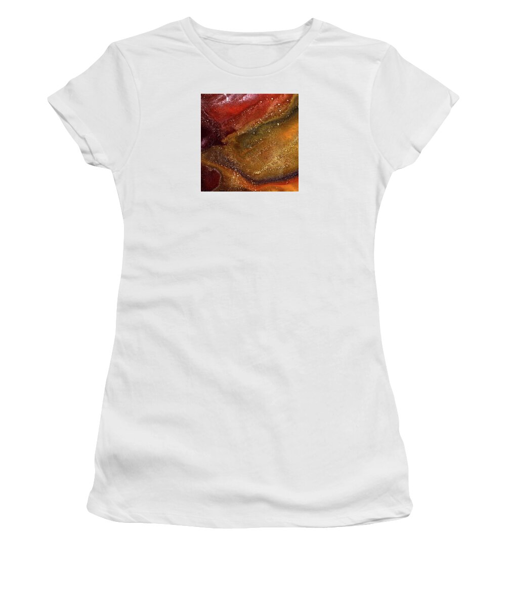Gallery Women's T-Shirt featuring the painting ALCHEMY 03a by Dar Freeland