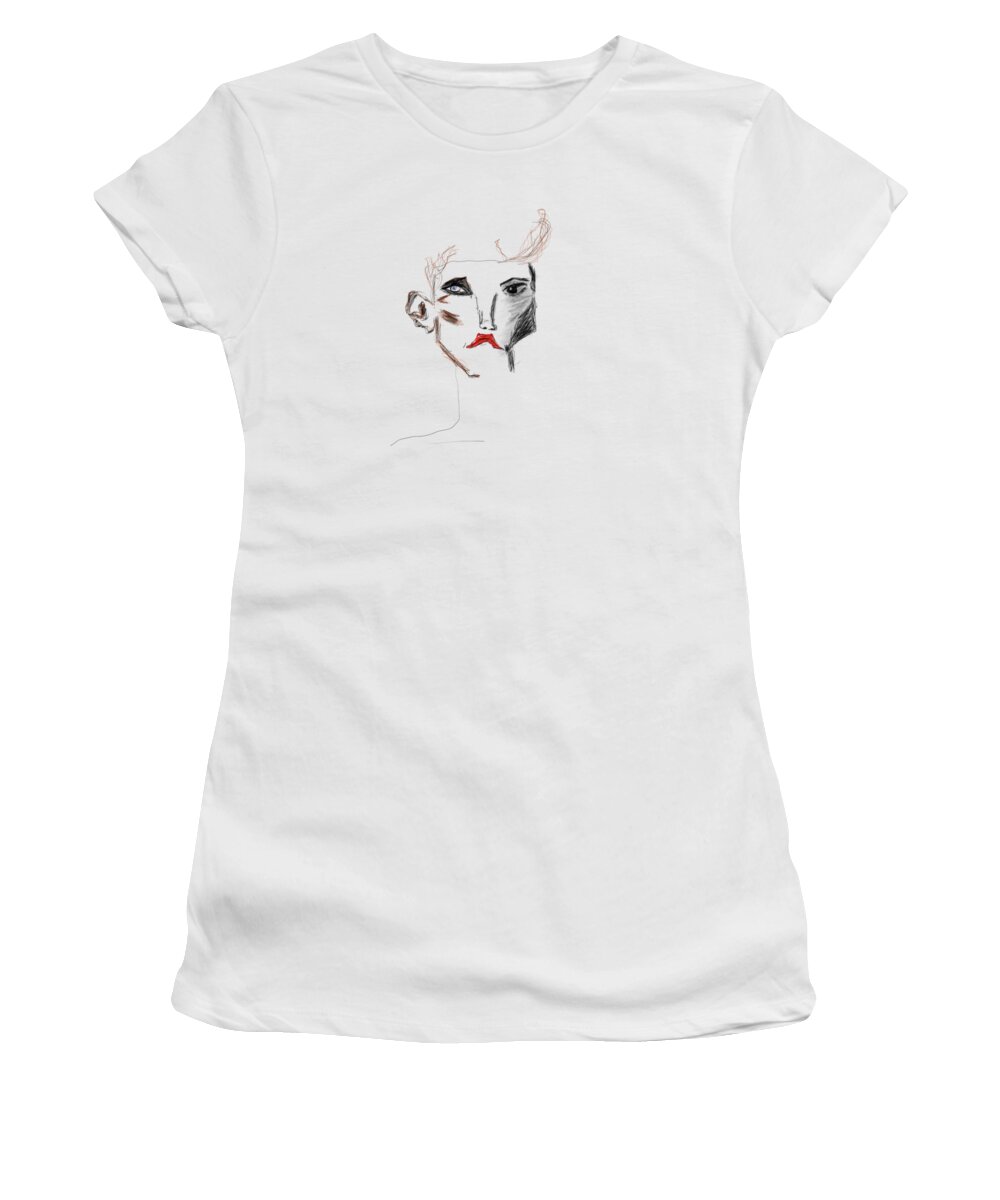 Apple Pencil Women's T-Shirt featuring the drawing Alice by Bill Owen