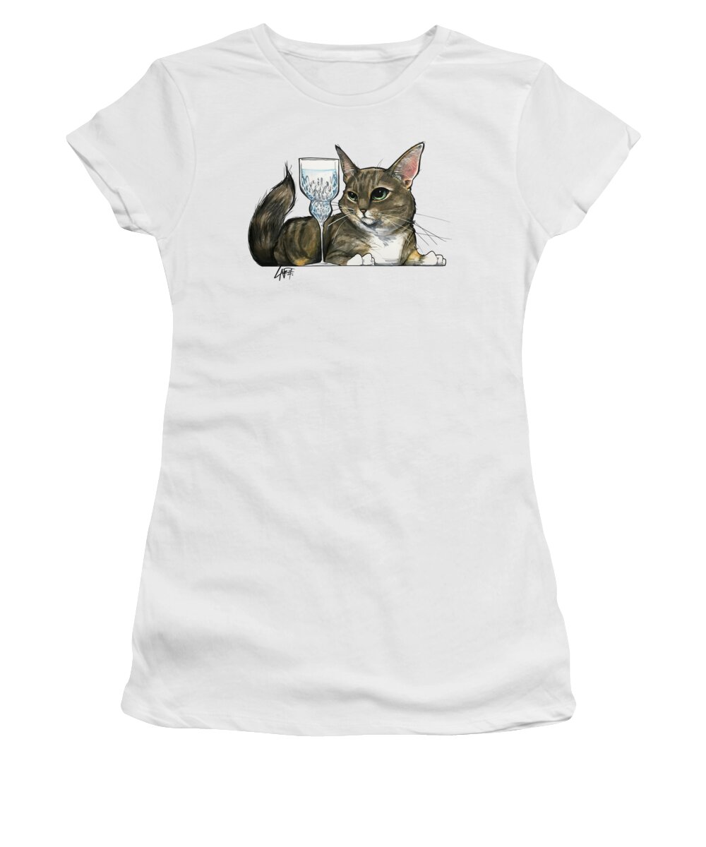 Cat Women's T-Shirt featuring the drawing Alley 3925 by Canine Caricatures By John LaFree