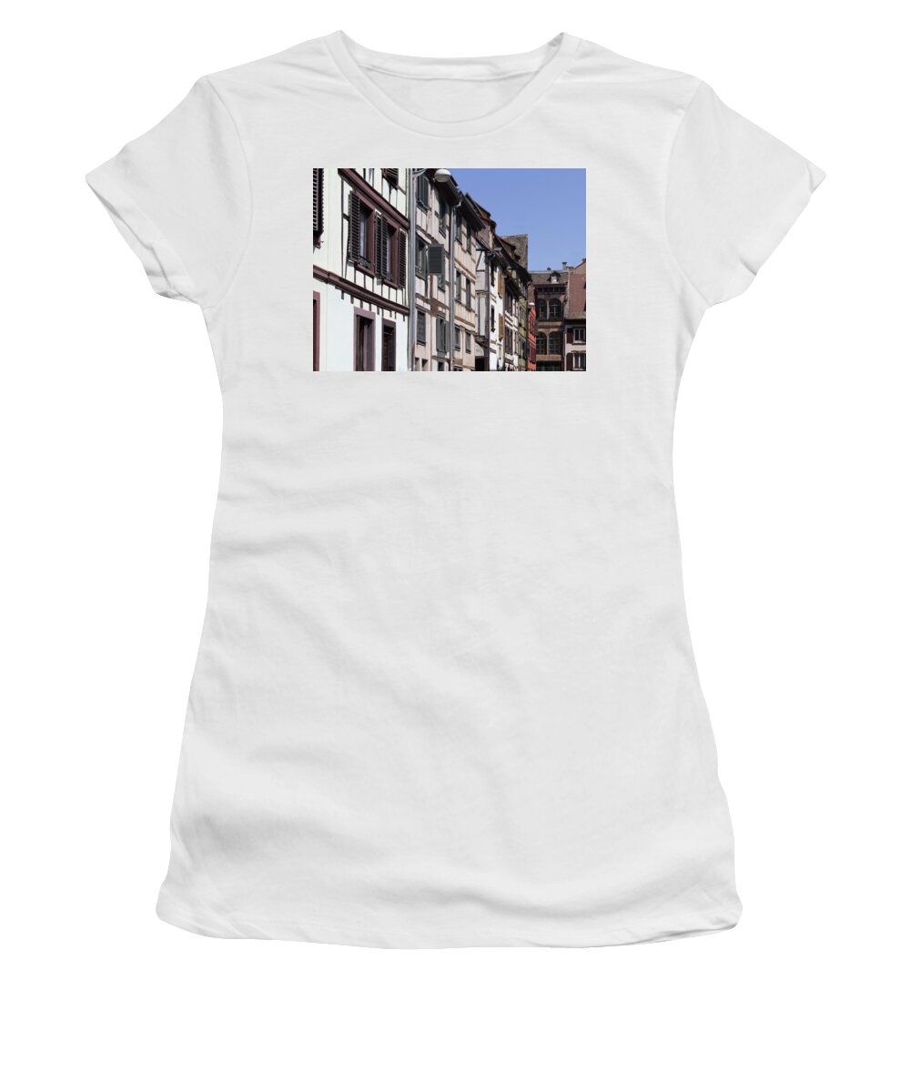 Alsace Women's T-Shirt featuring the photograph Alley in La Petite France by Teresa Mucha
