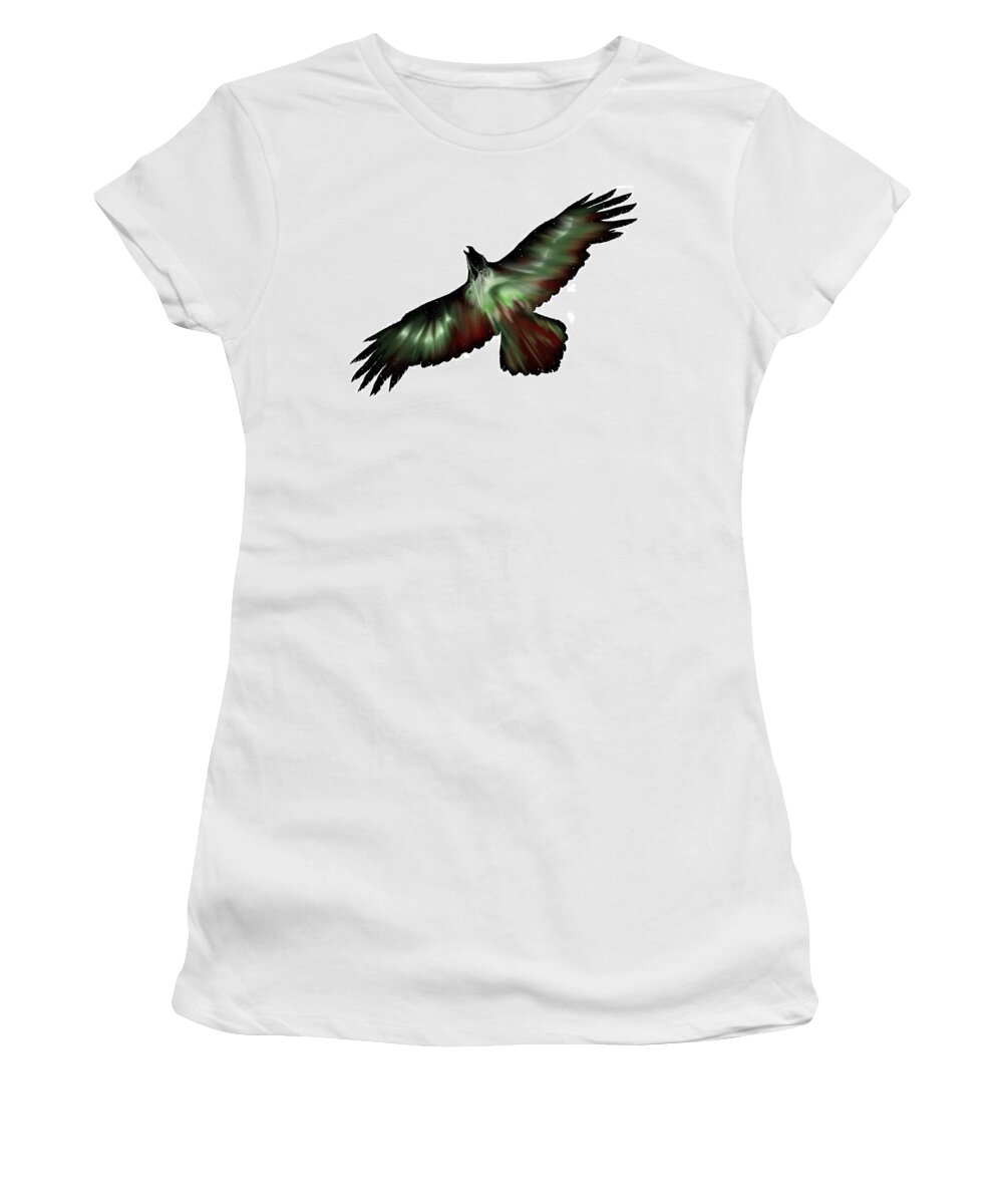 Odin Women's T-Shirt featuring the digital art Allfather - Thought and Memory by Norman Klein
