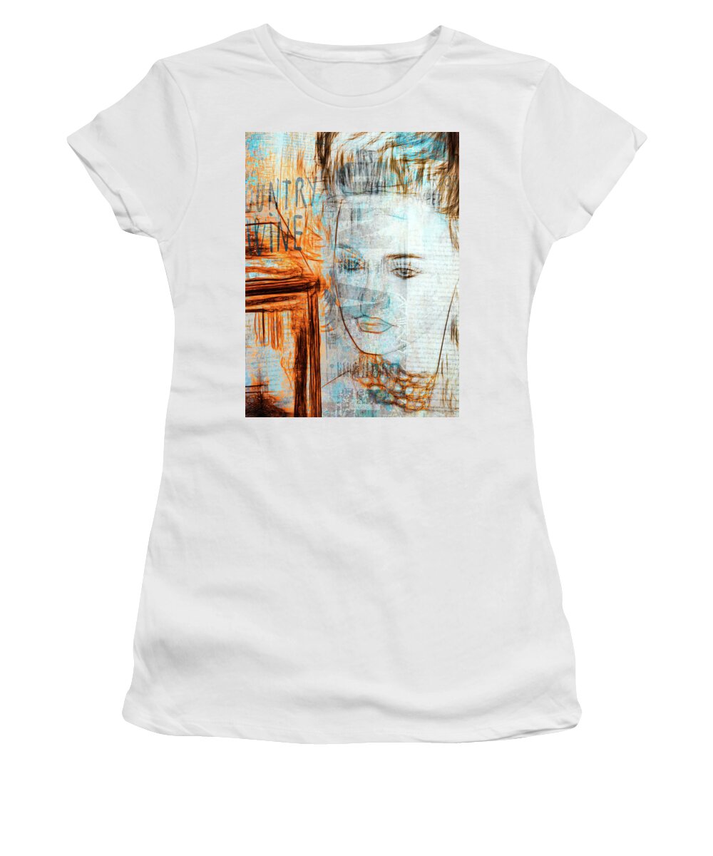 Venice Women's T-Shirt featuring the photograph An unknown woman at Venice by Gabi Hampe