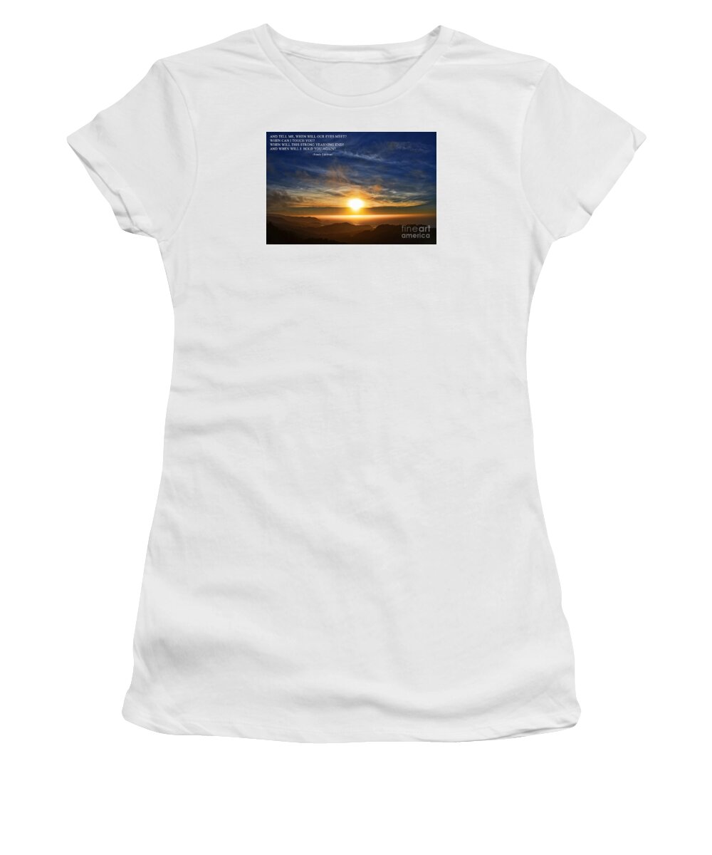 New England Women's T-Shirt featuring the photograph And When Will I Hold You Again by Jim Fitzpatrick