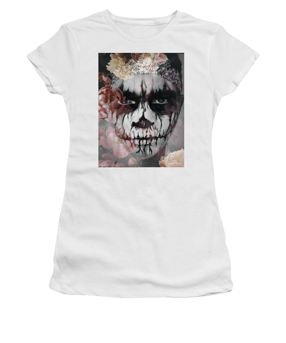 Digital Art Women's T-Shirt featuring the digital art Angry Ghost Princess by Artful Oasis