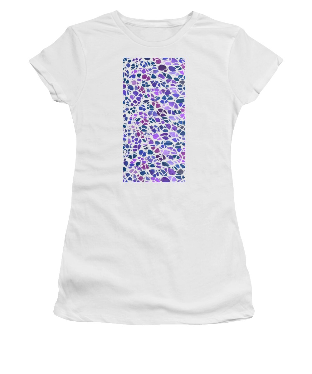 Phone Women's T-Shirt featuring the painting Animal Leaves Purple Phone Case by Edward Fielding