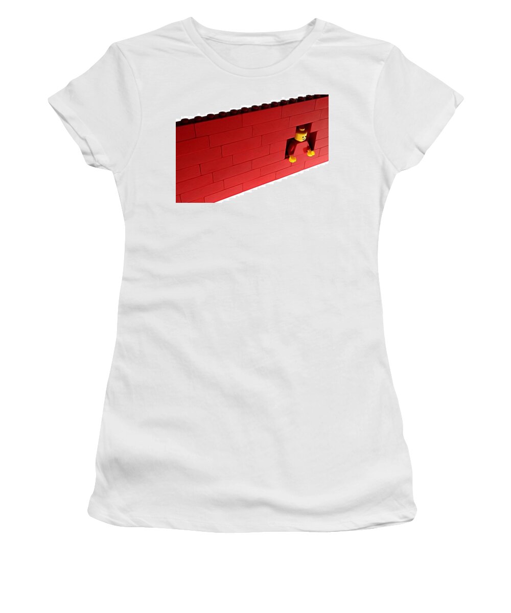 Lego Women's T-Shirt featuring the photograph Another Brick In The Wall by Mark Fuller