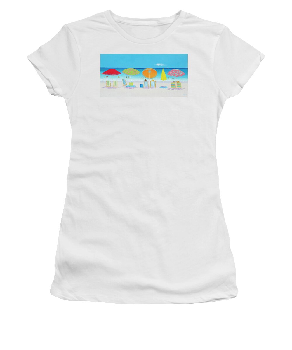 Beach Women's T-Shirt featuring the painting Another Perfect Beach Day by Jan Matson