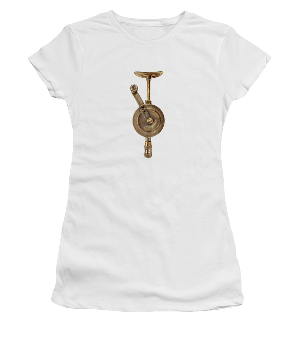 Antique Women's T-Shirt featuring the photograph Antique Shoulder Drill Front Side by YoPedro