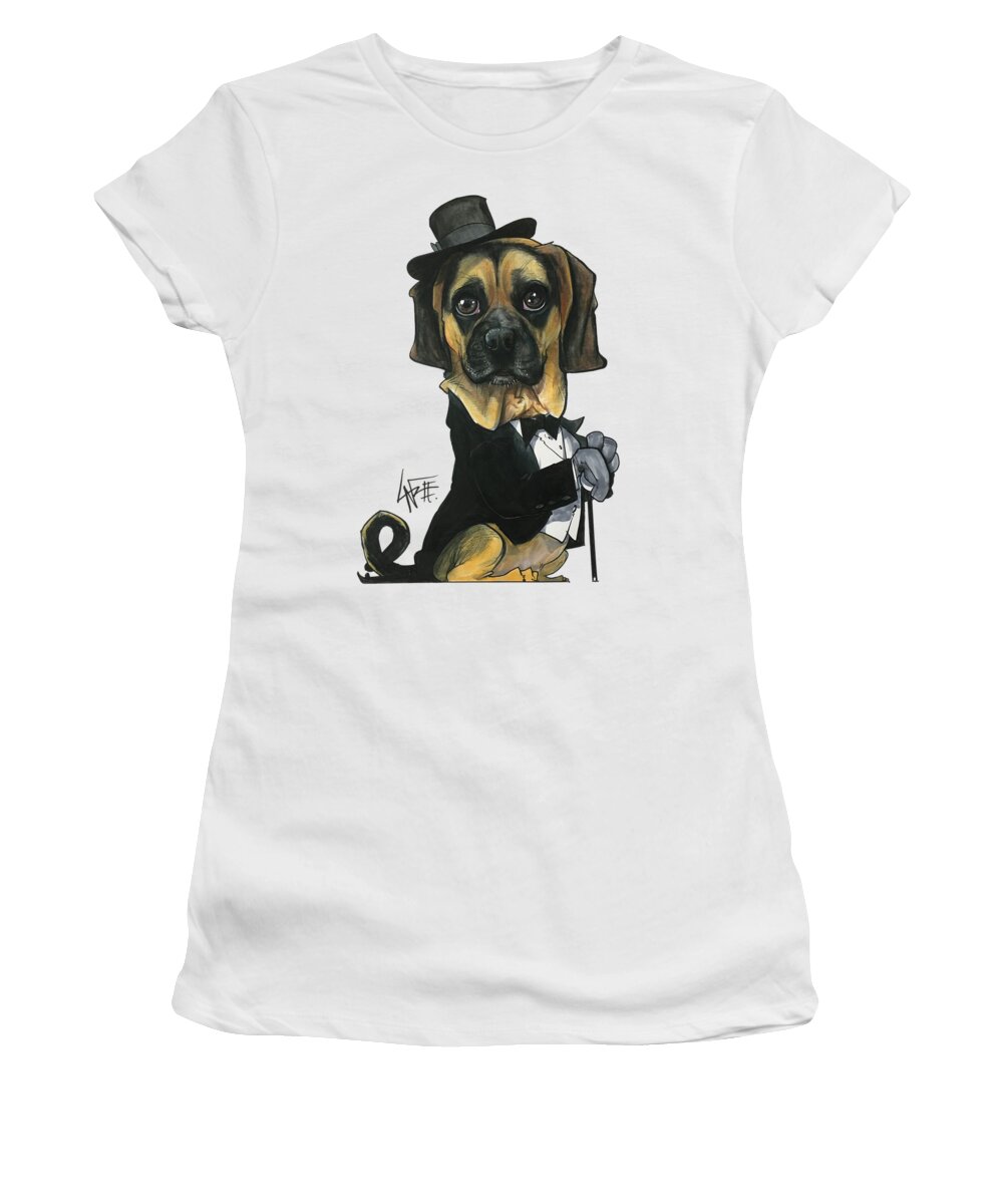 Arroyo Women's T-Shirt featuring the drawing Arroyo 18-1008 by Canine Caricatures By John LaFree