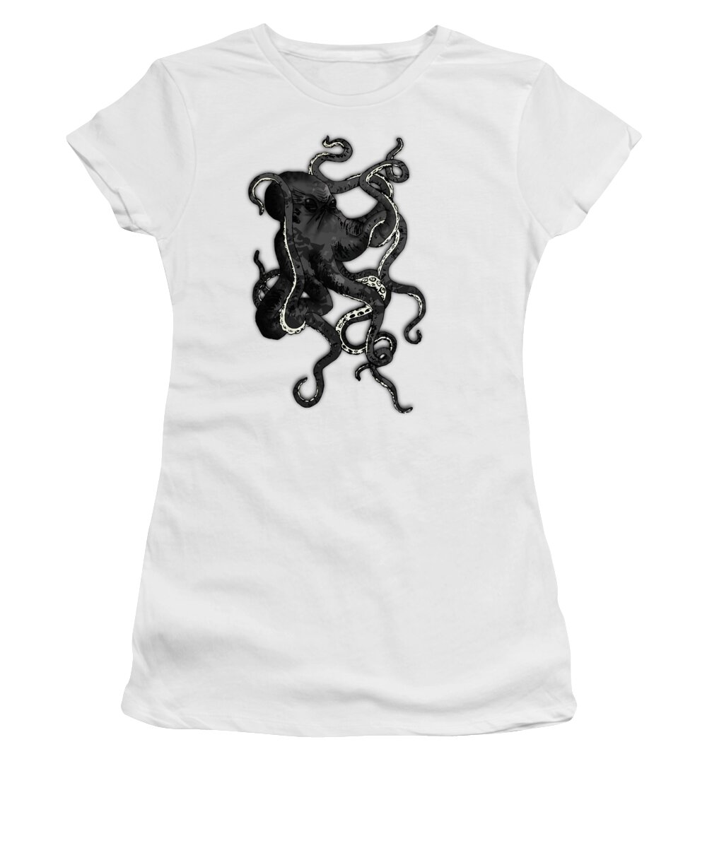 Sea Women's T-Shirt featuring the digital art Octopus by Nicklas Gustafsson