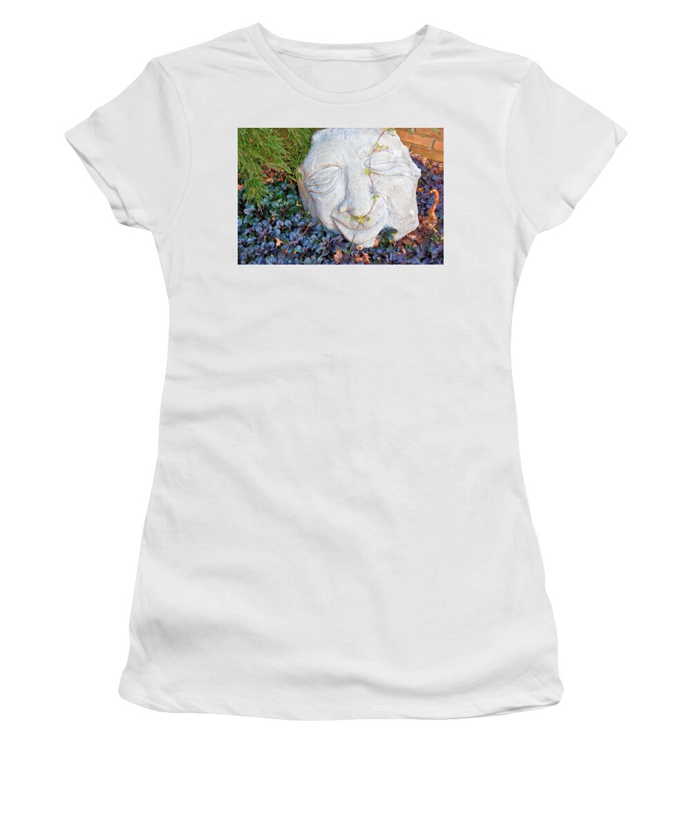 Still Life Women's T-Shirt featuring the photograph At Least Someone's Happy by Jan Amiss Photography