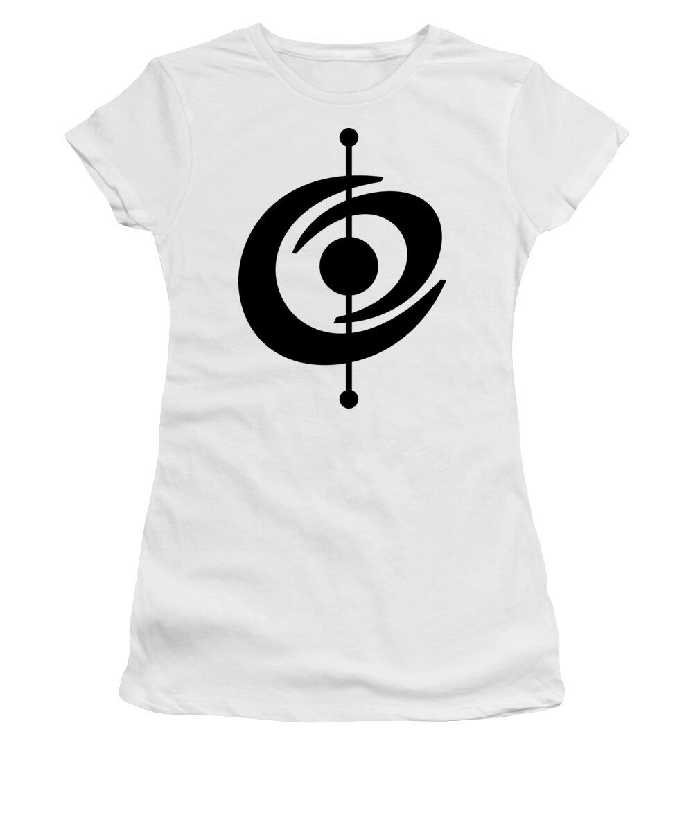  Women's T-Shirt featuring the digital art Atomic Shape 2 by Donna Mibus