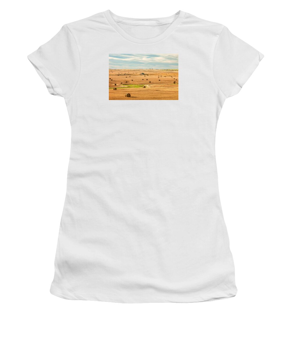 Field Women's T-Shirt featuring the photograph Autumn Fields by Todd Klassy