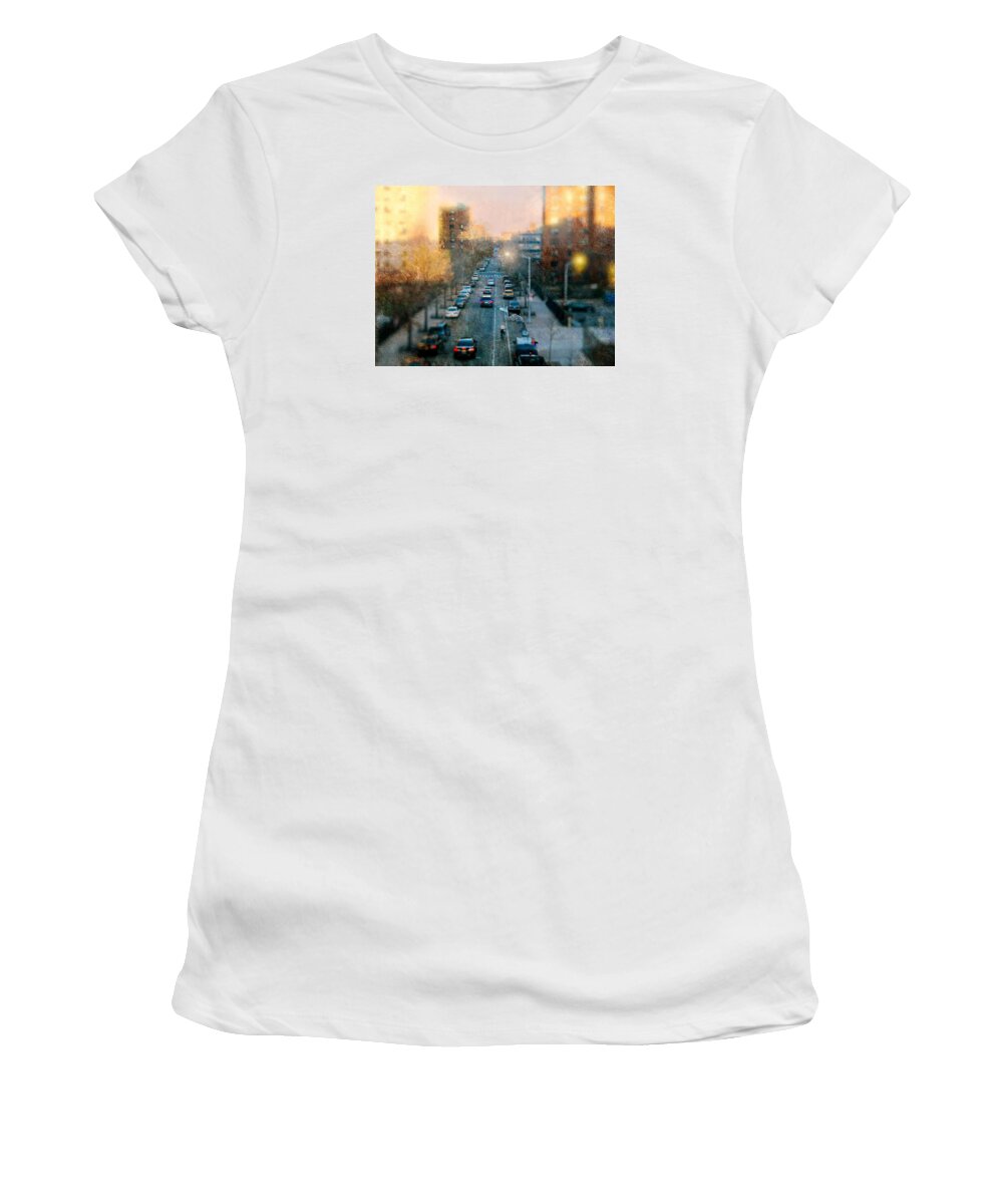 Harlem Women's T-Shirt featuring the photograph Autumn in Harlem by Diana Angstadt
