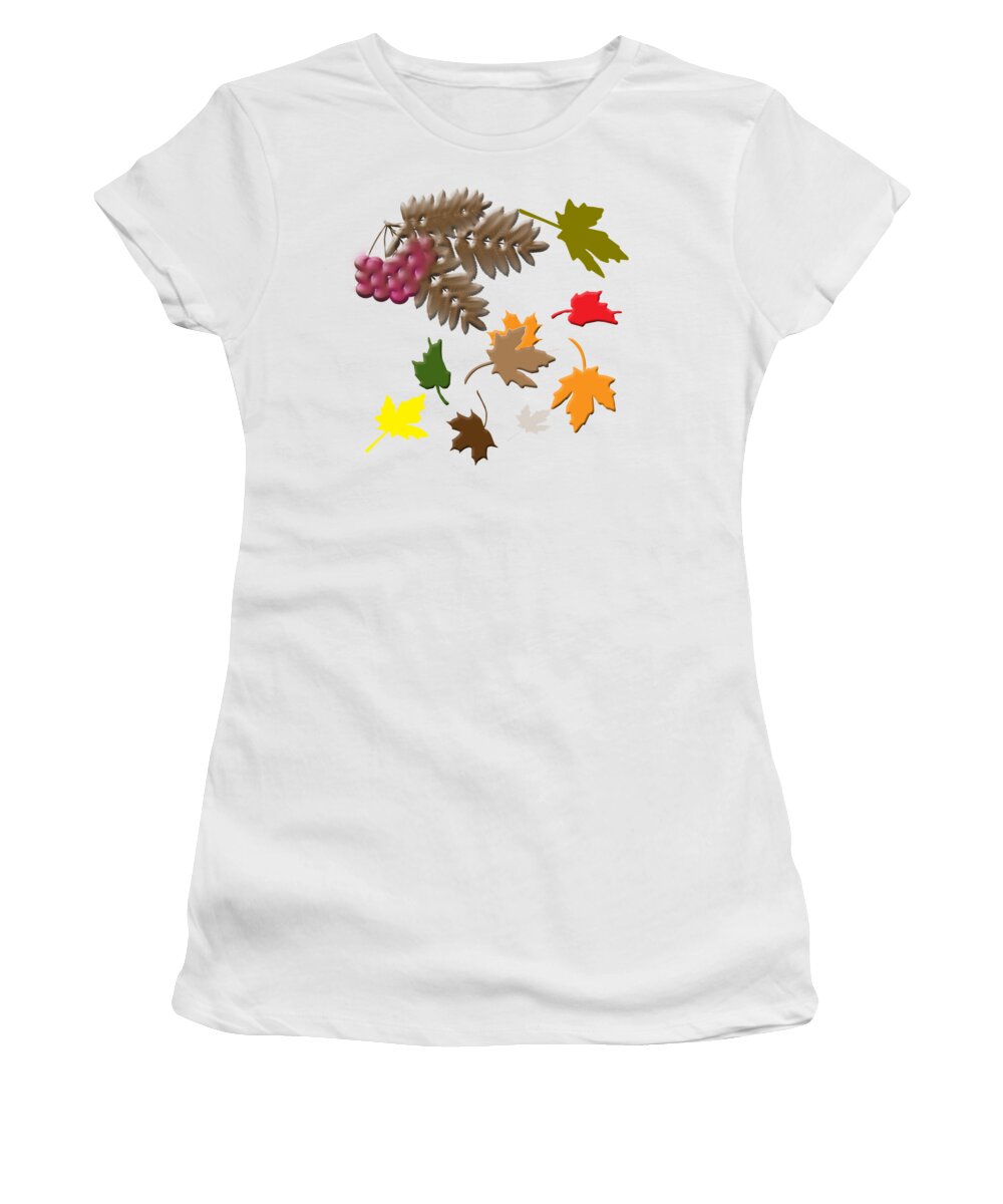 Autumn Women's T-Shirt featuring the digital art Autumn by Judy Hall-Folde