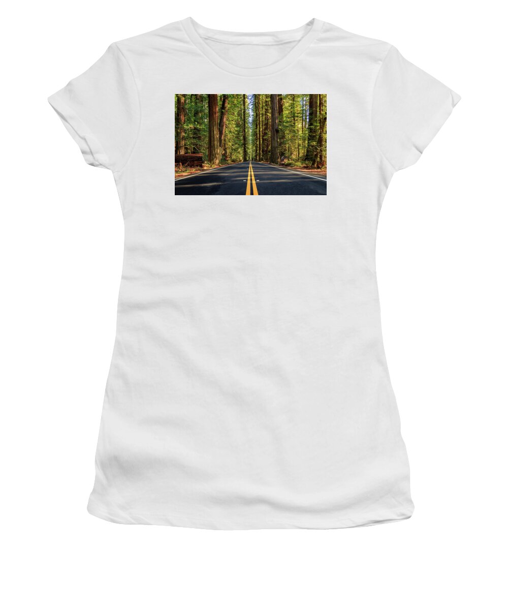 Redwoods Women's T-Shirt featuring the photograph Avenue Of The Giants by James Eddy