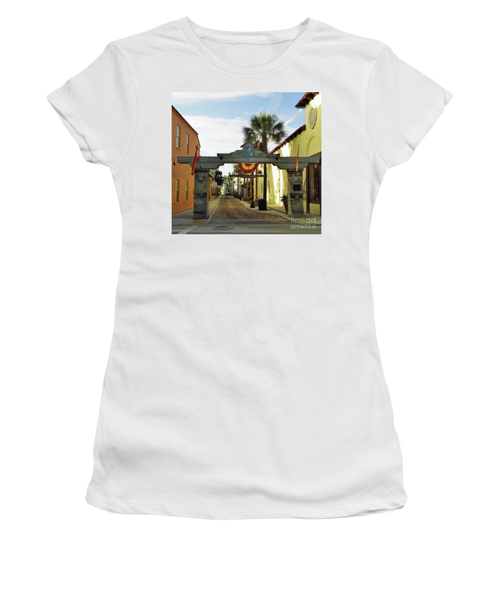 Aviles Street Women's T-Shirt featuring the photograph Aviles Street by D Hackett