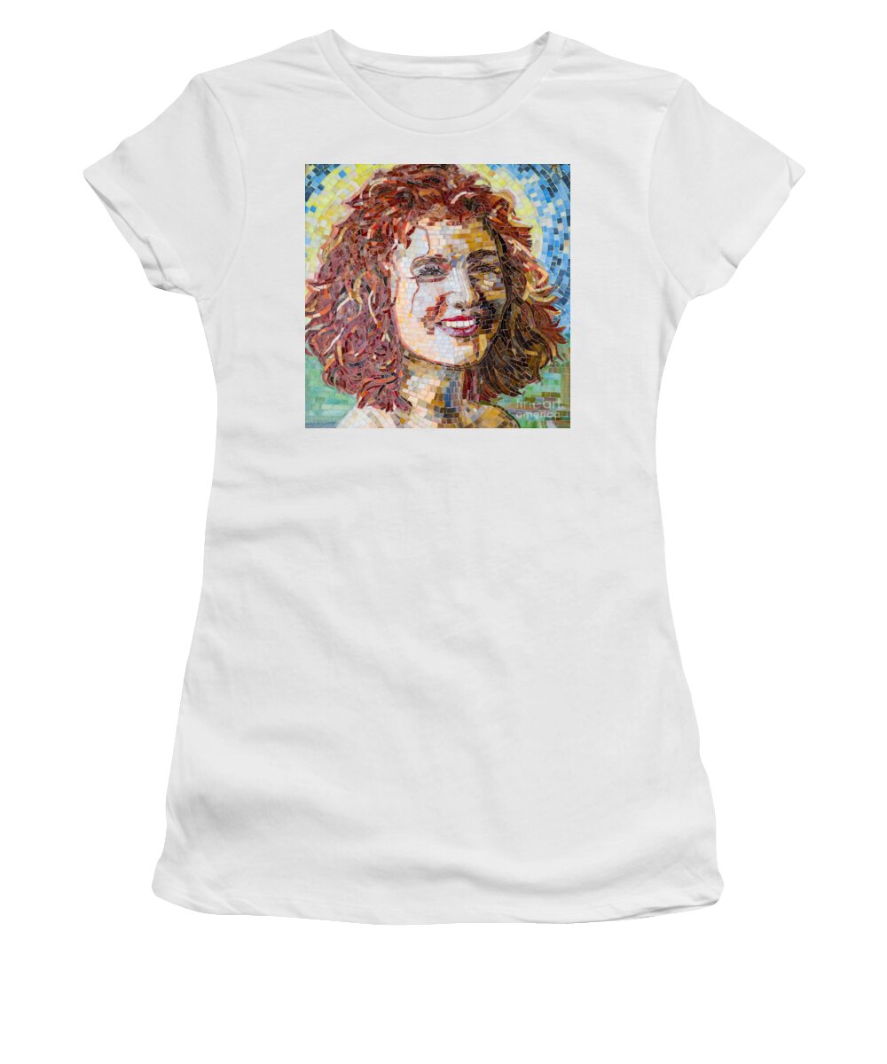 Young Women's T-Shirt featuring the mixed media Ayala by Adriana Zoon