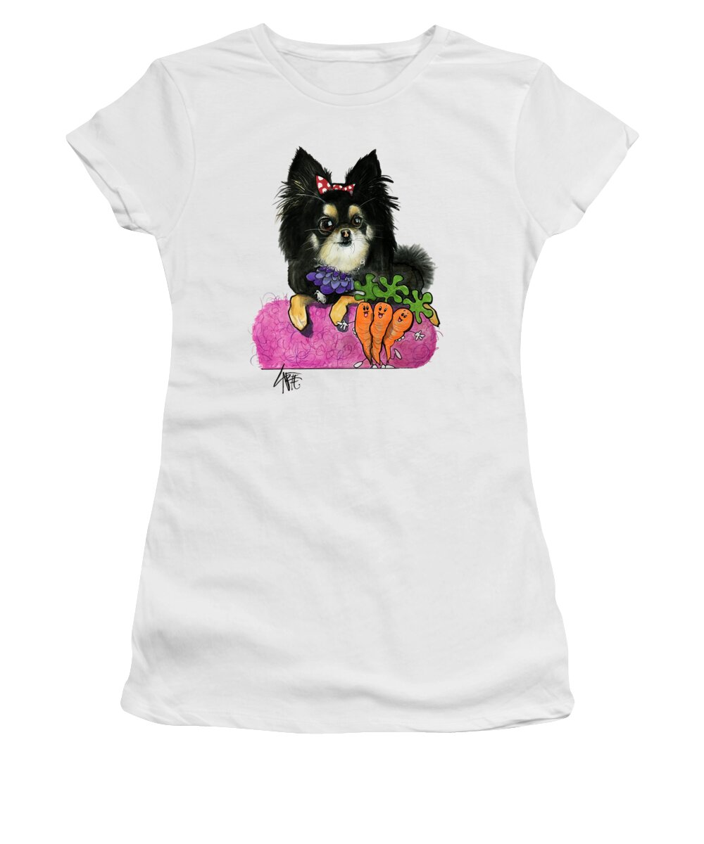 Papillon Women's T-Shirt featuring the drawing Azoulay 3863 by John LaFree