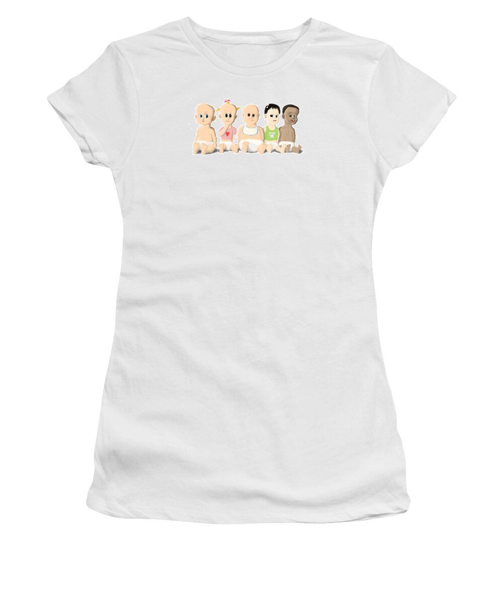 Babies Women's T-Shirt featuring the digital art Babies by Winton Bochanowicz