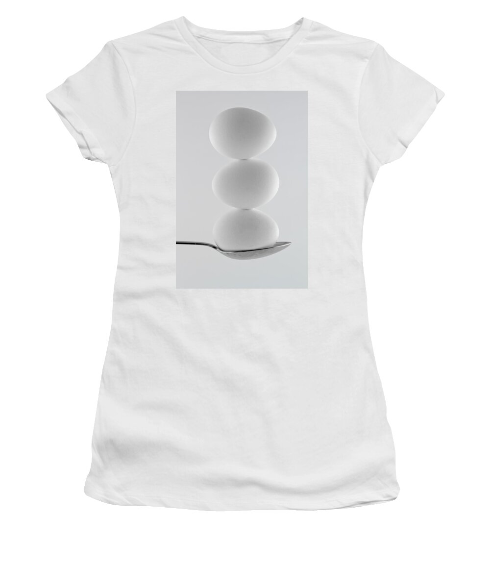 Balance Women's T-Shirt featuring the photograph Balancing Eggs by Gert Lavsen