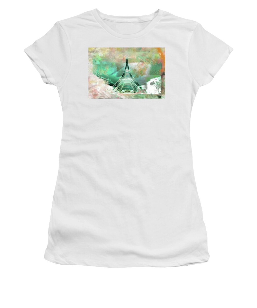Paris Women's T-Shirt featuring the painting Bastille Day 2 by Priscilla Huber