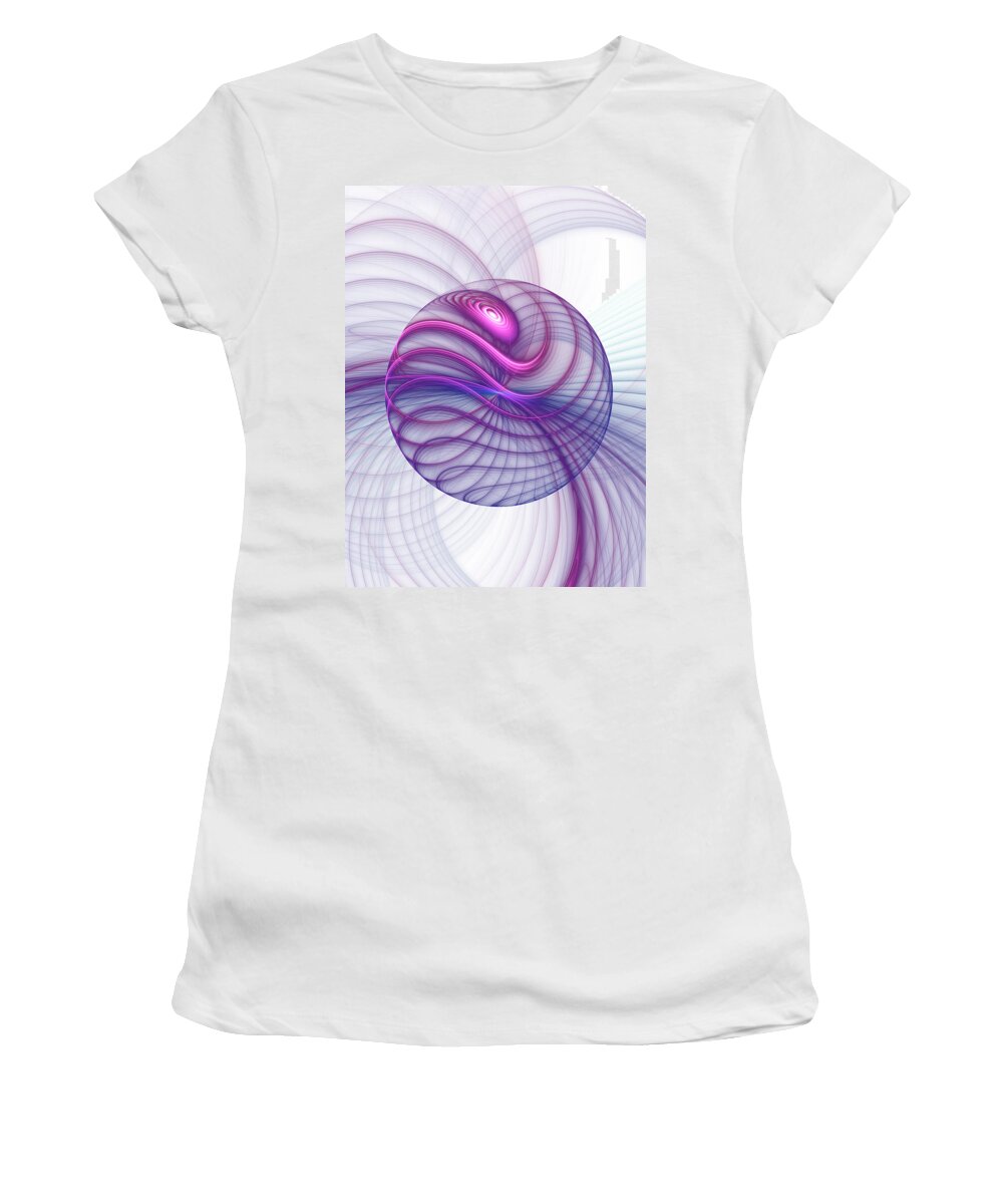 Abstract Women's T-Shirt featuring the digital art Beautiful Movements Fractal Art by Gabiw Art