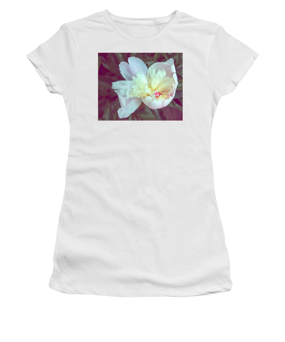 Flower Women's T-Shirt featuring the photograph Beauty Emerging by Lori Lafargue