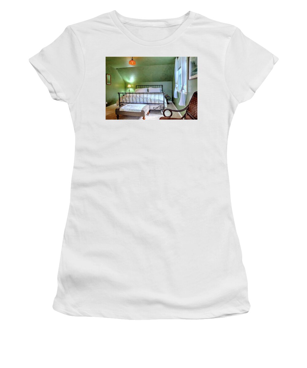 Bedroom Women's T-Shirt featuring the photograph Bedroom Four by Jeff Kurtz