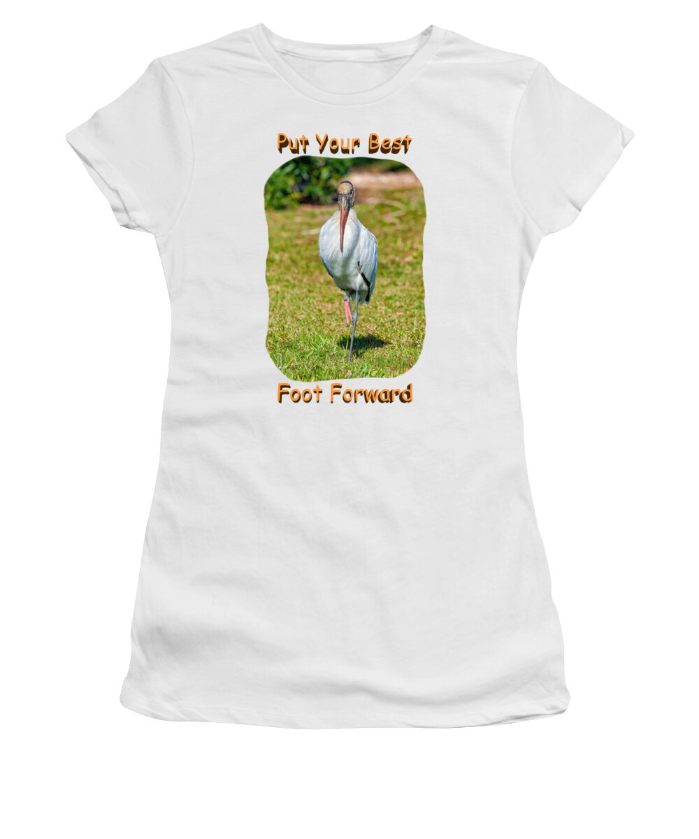 Birds Women's T-Shirt featuring the photograph Best Foot Forward by John M Bailey