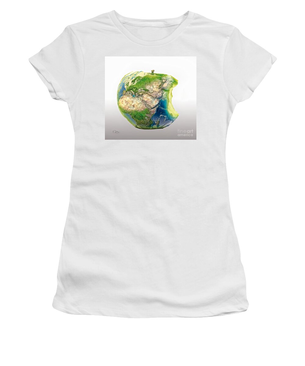 Big Apple Women's T-Shirt featuring the photograph Big Apple by Mo T