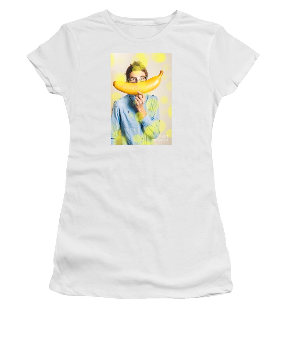 Food Women's T-Shirt featuring the photograph Big healthy eating smiles by Jorgo Photography
