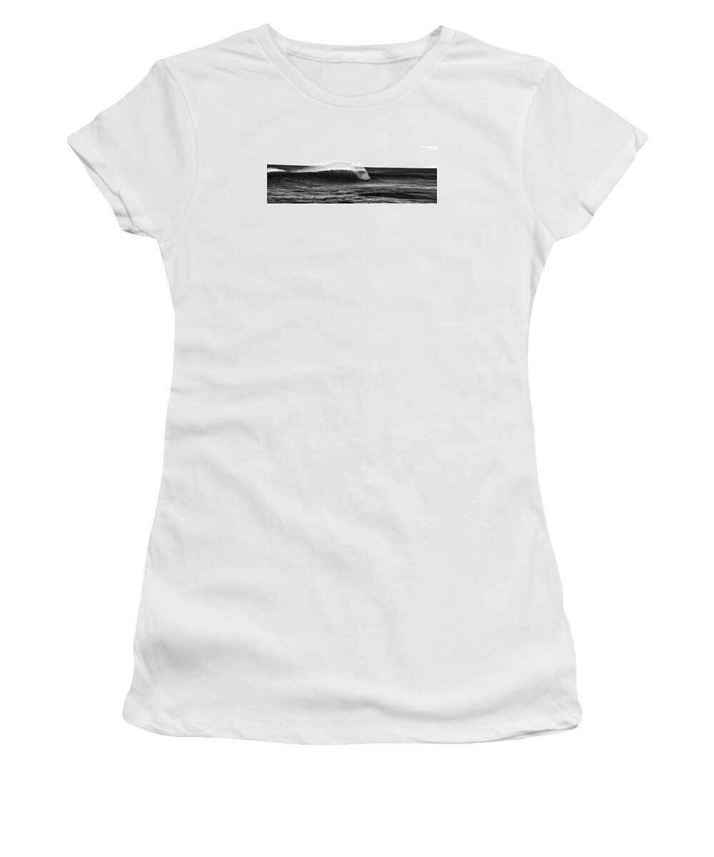 Climate Women's T-Shirt featuring the photograph Black and White Wave by Pelo Blanco Photo