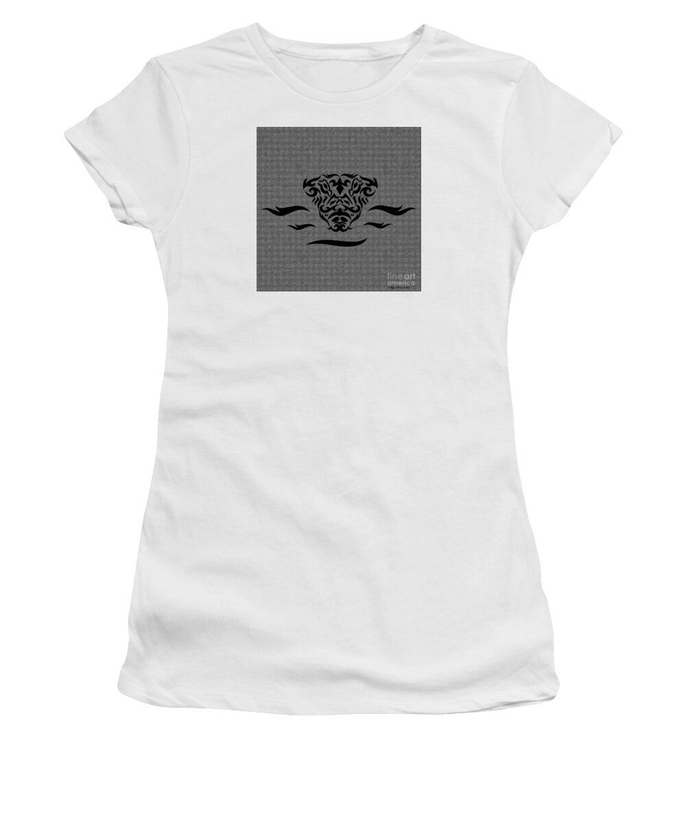 Alligator Women's T-Shirt featuring the digital art Black Tribal Gator by Megan Dirsa-DuBois