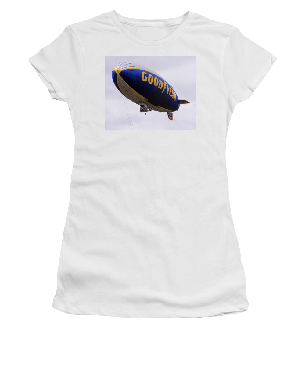 Blimp Women's T-Shirt featuring the photograph Blimpy by Tikvah's Hope