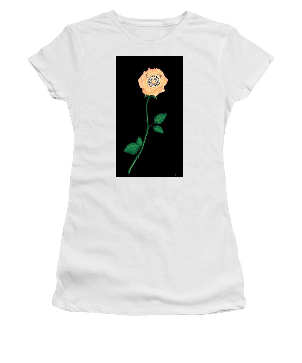 Rose Women's T-Shirt featuring the digital art Blooming Bengal by Norman Klein