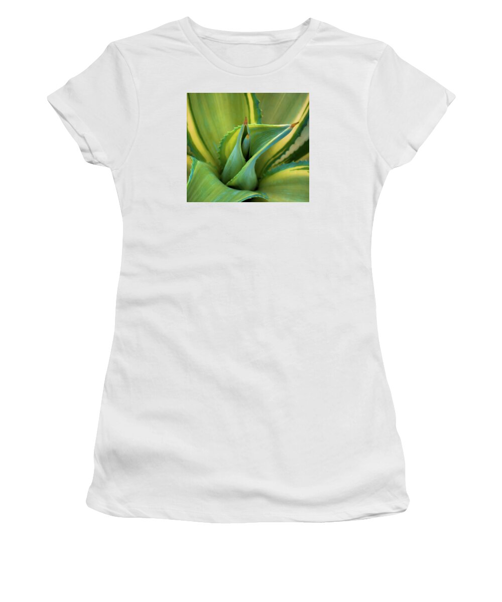 Blue Agave Women's T-Shirt featuring the photograph Blue Agave by Karen Wiles