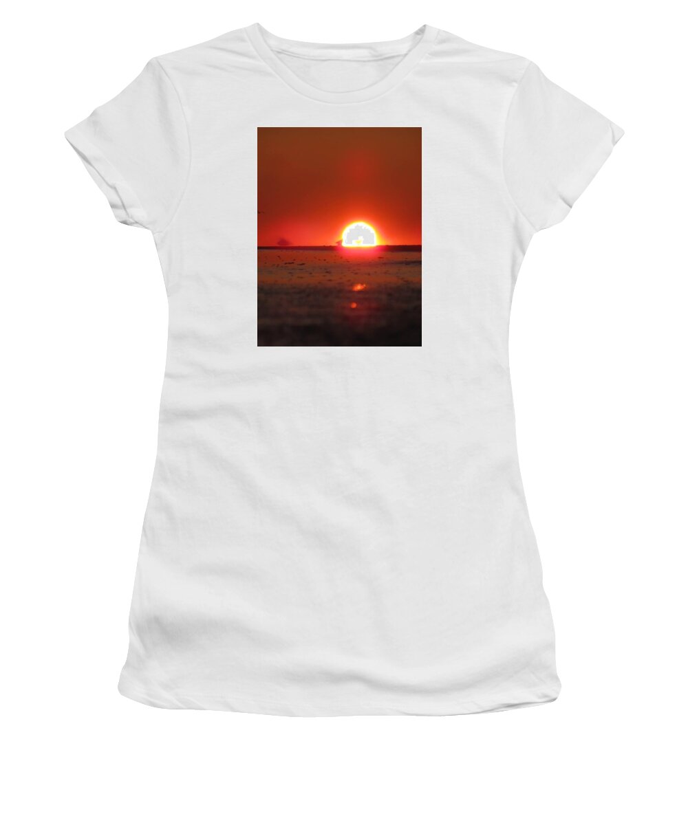 Sun Women's T-Shirt featuring the photograph Blurred Lines by Laura Henry