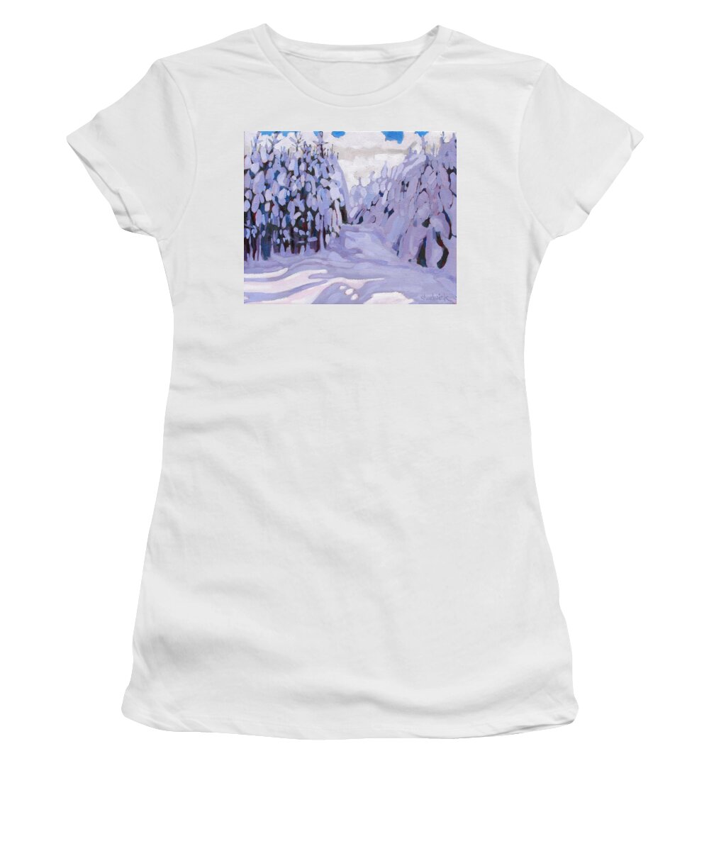 783 Women's T-Shirt featuring the painting Boughs Before the Wind by Phil Chadwick