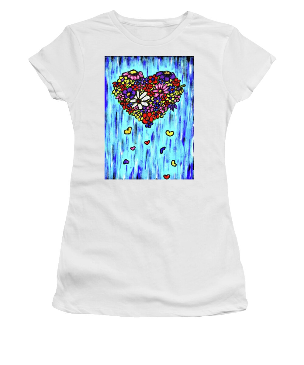 Flowers Women's T-Shirt featuring the painting Bouquet by Meghan Elizabeth
