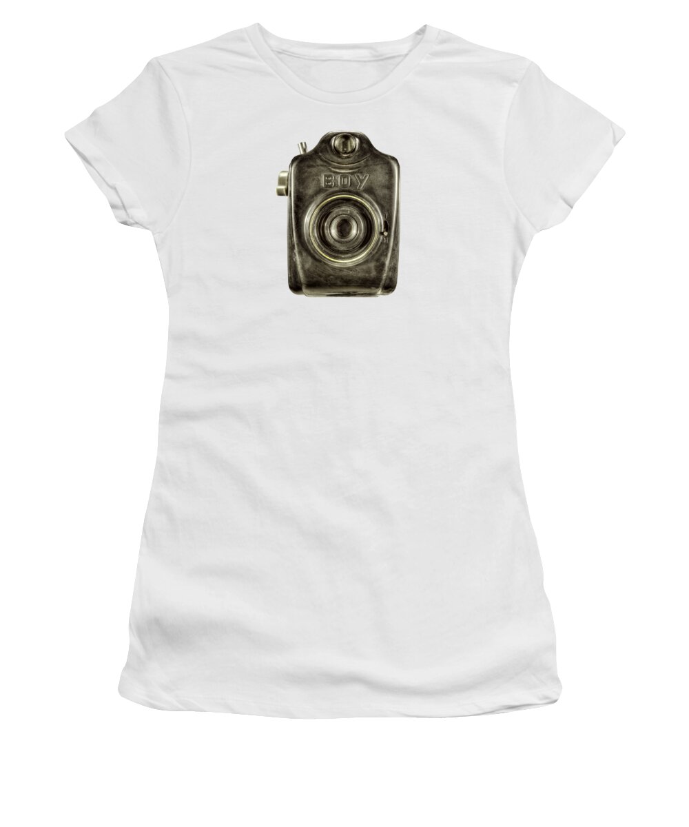 Antique Women's T-Shirt featuring the photograph BOY Camera Front by YoPedro