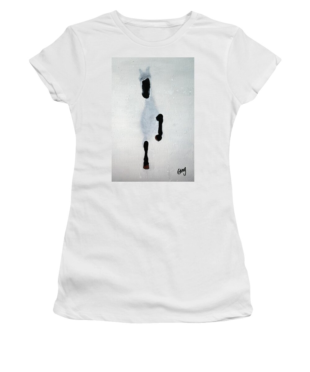 Horse Women's T-Shirt featuring the painting Breaking Through by Gary Smith