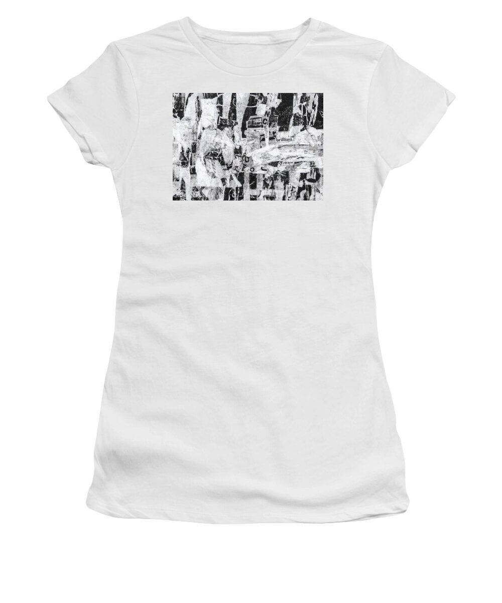 Collage Women's T-Shirt featuring the mixed media Brilliant by Roseanne Jones